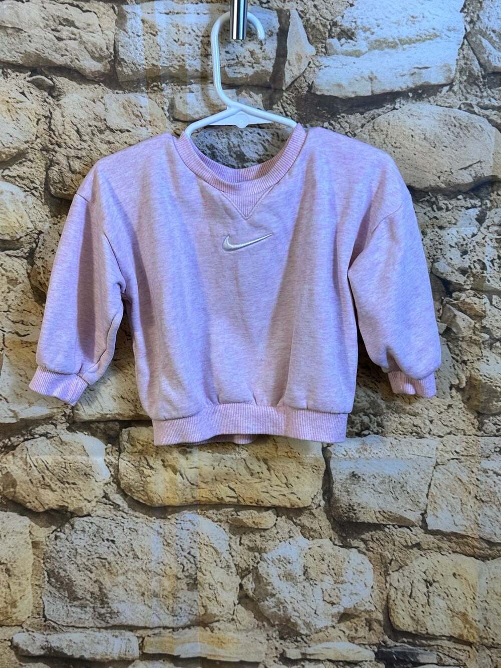 Nike Center Swoosh Sweatshirt Size 18M Pink Fleece